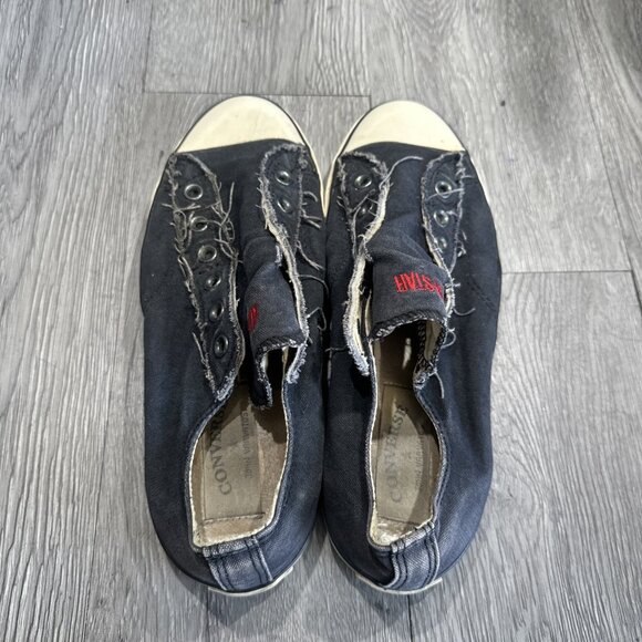 Converse John Varvatos Slip On Laceless Blue Canvas Shoes Men\'s 7.5 Women’s 9.5 main image 10